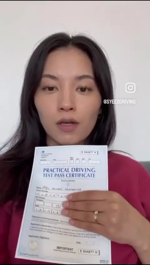 Video still: Passed and showing the certificate