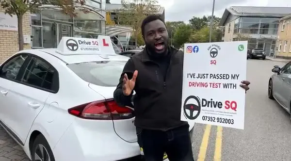 Video still: Just passed with DriveSQ